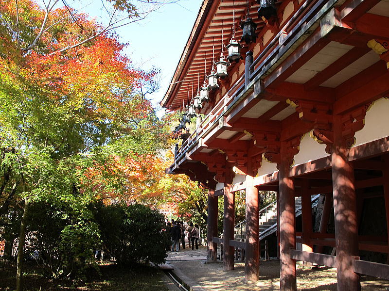 奈良県-談山神社拝殿と紅葉